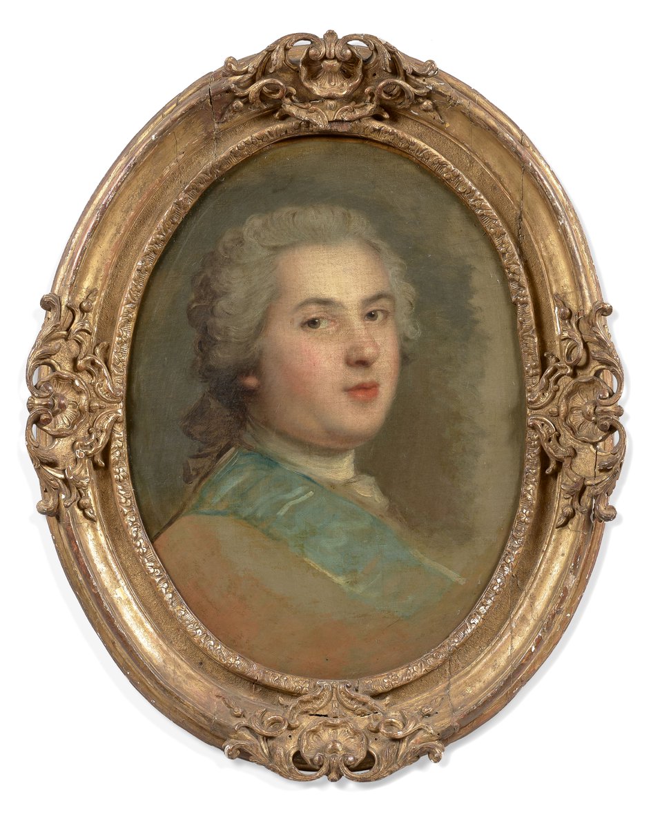 LaforeAlexandre's tweet image. Retour - prévisible et espéré - au château de Versailles pour ce très beau portrait ovale du Dauphin Louis (1729-1765) peint par Jean-Marc Nattier, qui vient d'être préempté pour 110 000 € marteau chez Audap & Associés à l'hôtel @Drouot 👏
