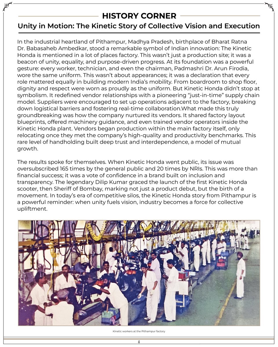 TheKineticIndia's tweet photo. In May, we moved forward by looking back.
The latest #KineticallyYours edition marks a new beginning, celebrates legacy riders, and honors the people powering our journey. 
#KineticGroup #LegacyInMotion #FactoryInauguration #TeamKinetic #MobilityHeritage #DrivenByKinetic https://t.co/B3OATgdXo5