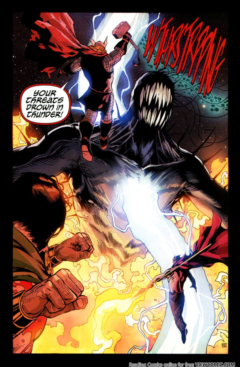SuperSylar8's tweet image. The Mighty staggers the chaos king...
#Marvel #Thor #comicbooks