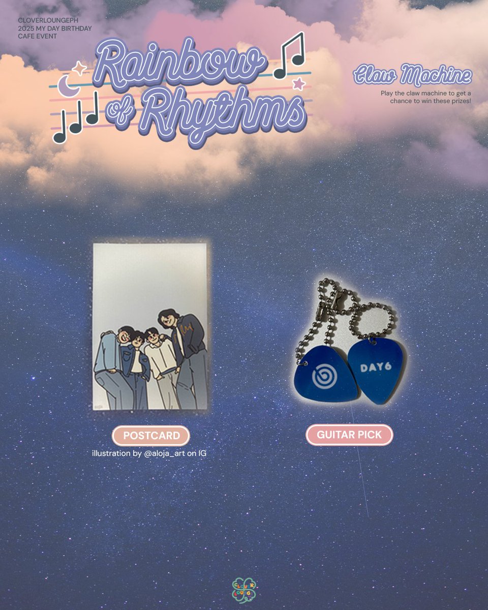 cloverloungeph's tweet photo. Try your luck at the #RainbowOfRhythms 📷📷 claw machine and get a chance to win these prizes!

Each purchase entitles you to ONLY one (1) chance to play. 

Once you're done playing, remember to get a stamp on your card to complete all three stamps and qualify for the raffle! https://t.co/NGKjIaETPs