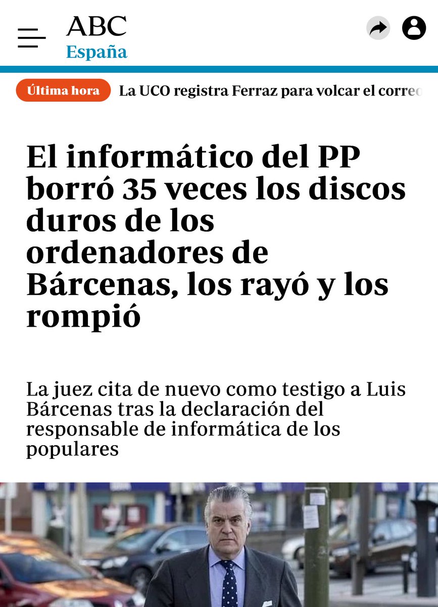 El PP haciendo mofa de lo que ocurre en Ferraz, cuando ellos ordenaron a su informático que formatease los discos duros, los rayase y al final hasta los destrozó a martillazos!