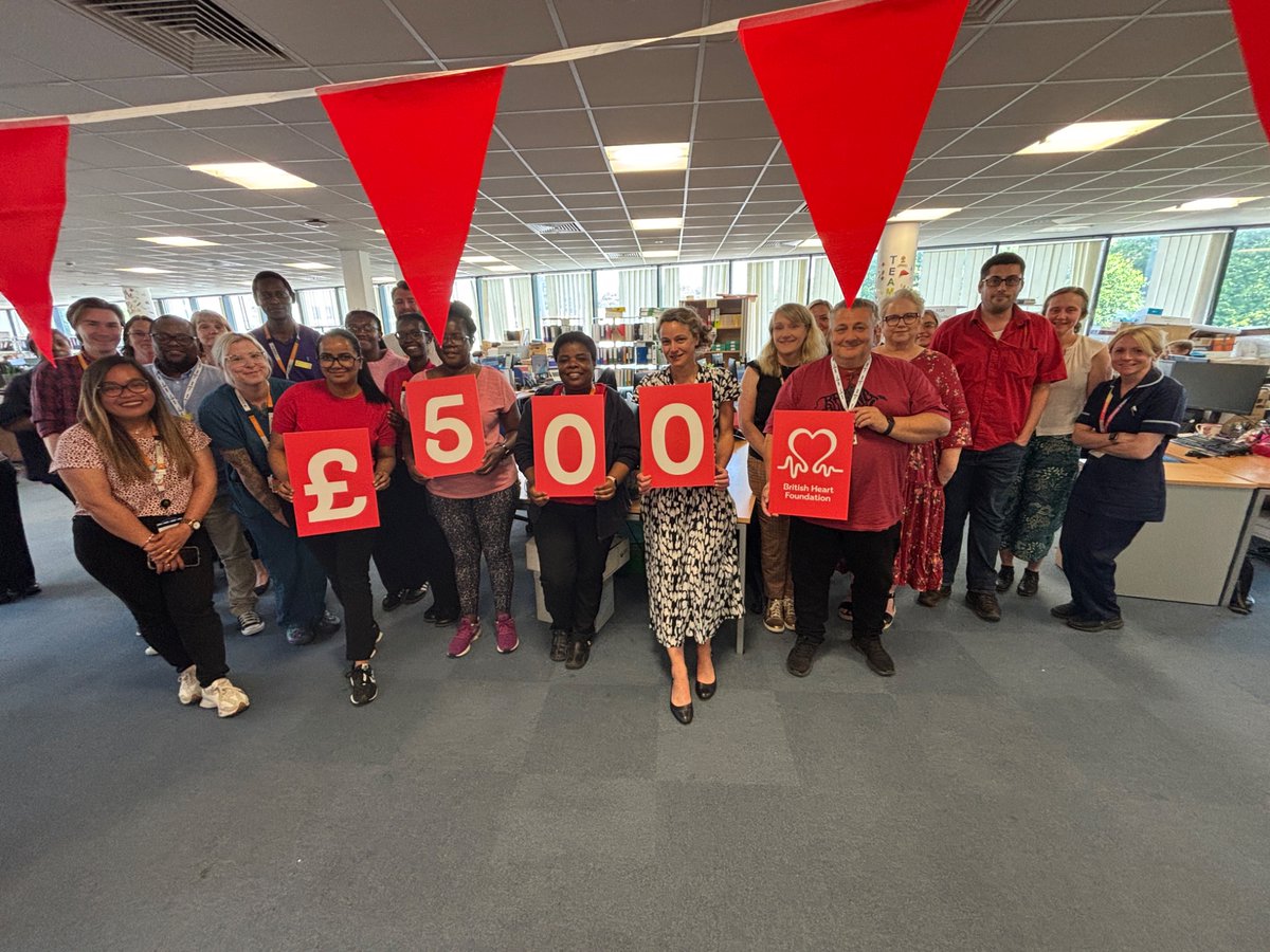 Plymouth Research and Development Team @UHP_NHS (@rdinuhp) on Twitter photo We are thrilled to announce our <a href="/TheBHF/">British Heart Foundation</a> Step Count Challenge has raised an amazing £505 for this vital charity. Congratulations to all involved & thank you to all who donated. A big thanks to Lorraine, Sarah & Louise for organising too ❤️
#Red4Research2025 <a href="/UHP_NHS/">University Hospitals Plymouth NHS Trust</a> <a href="/NIHRrdn/">NIHR Research Delivery Network</a> We are thrilled to announce our <a href="/TheBHF/">British Heart Foundation</a> Step Count Challenge has raised an amazing £505 for this vital charity. Congratulations to all involved & thank you to all who donated. A big thanks to Lorraine, Sarah & Louise for organising too ❤️
#Red4Research2025 <a href="/UHP_NHS/">University Hospitals Plymouth NHS Trust</a> <a href="/NIHRrdn/">NIHR Research Delivery Network</a>