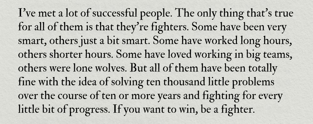 Be a fighter