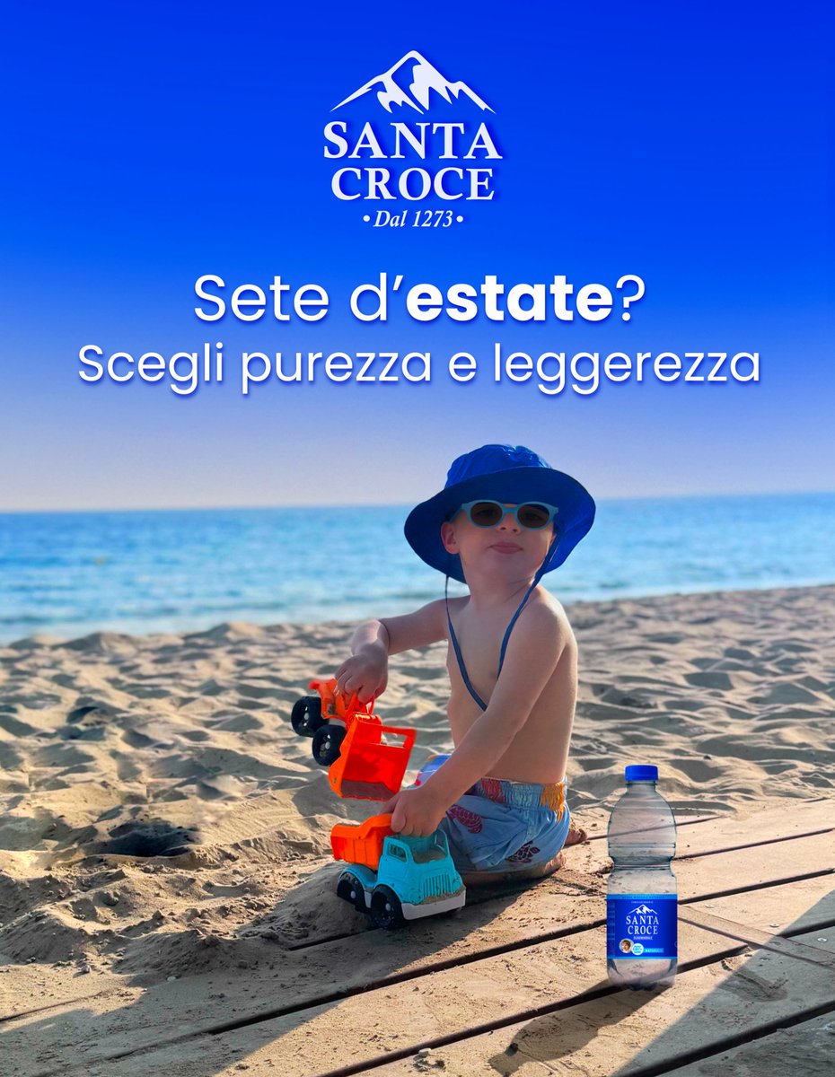 ⛱️  Buona estate e mi raccomando idratati al meglio con Acqua Santa Croce 💦 #acquasantacroce #estate #idratazione