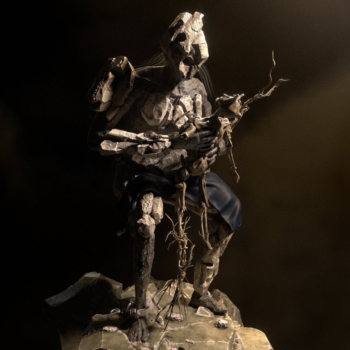 1011theory's tweet image. Wanted to share some really old concept art of one of the Ancestral Harvest bosses - I still very much like him! Excited to bring his glow up version back in the game soon 🙃
#indiegame #gamedev
