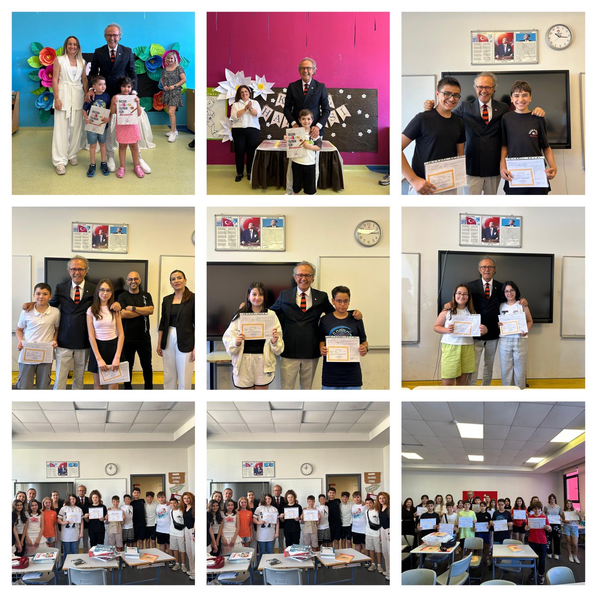 Yıl boyunca göstermiş oldukları çabadan dolayı tüm öğrencileri ve öğretmenleri kutluyor, keyifli bir tatil dönemi diliyoruz! 🏖️❤️💙