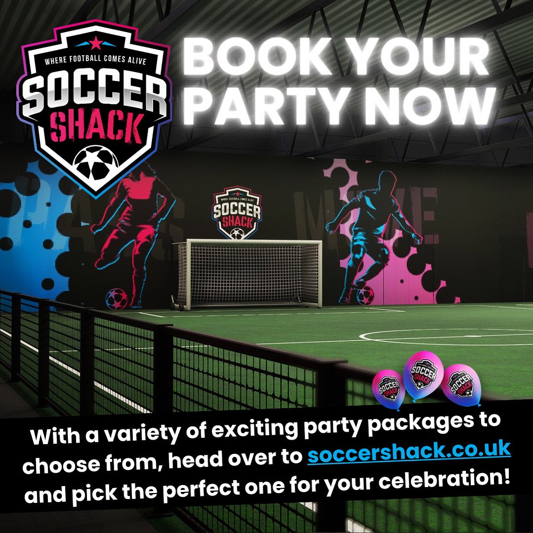 🎉 PARTIES &amp; EVENTS ⚽️ 

Celebrate your special occasions with a kick of excitement at SoccerShack, the ultimate indoor football activity centre. Whether it’s a birthday party, corporate event, or team-building activity, we offer a range of packages tailored to make your event