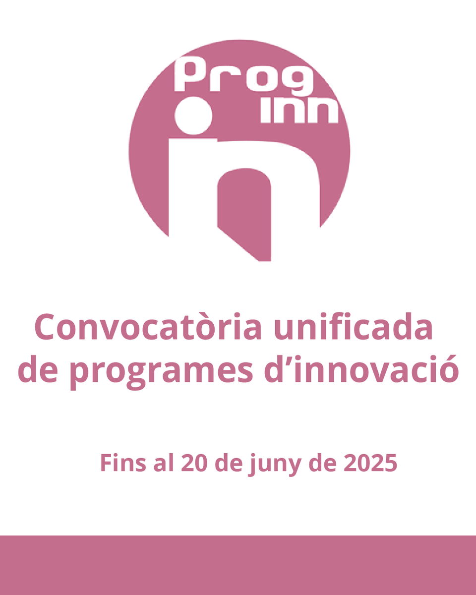 Ampliació del termini per presentar sol·licituds per a la convocatòria unificada de programes d’innovació educativa.

📅 Fins al 27 de juny de 2025

🔗 xtec.gencat.cat/ca/innovacio/p…

#AlsCentres