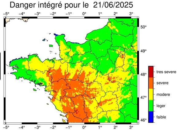 🔥En plus de températures caniculaires en #Vendee ce vendredi et demain samedi, le risque feu de forêt est extrême pour la journée de samedi !

❌Pas feu ni barbecue aux abords des forêts
❌Ne fumez pas de cigarette en forêt, ❌Ne jetez pas votre mégot au sol
#meteo