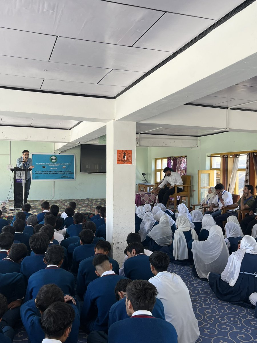 ALSWAC, led by me, has kickstarted its Career Counselling &amp; Awareness Drive across Kargil’s schools, including Chanigound, Thasgam, Drass, and Muradbagh. Senior scholars guided students on career paths. The initiative will continue across more schools. #ALSWAC #CareerCounselling