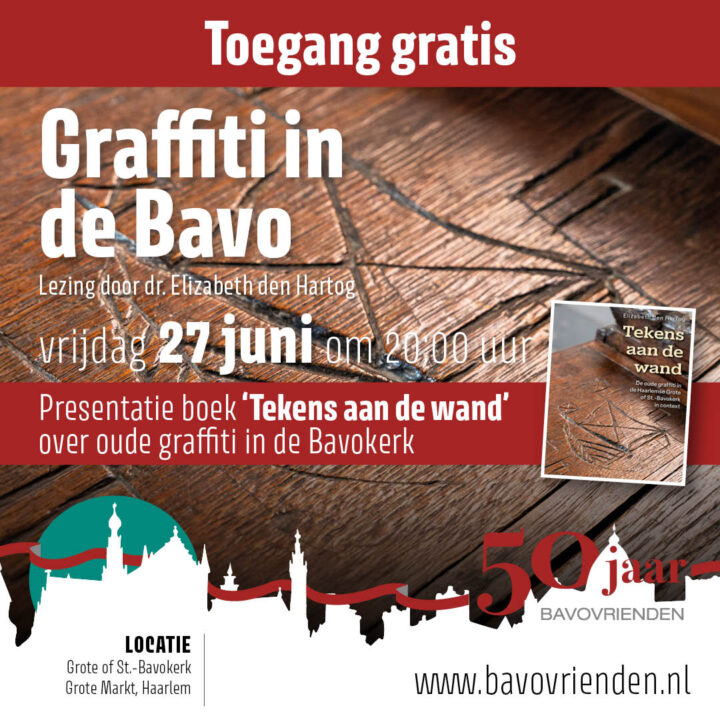 De graffiti van de Bavokerk ontrafeld: Graffiti in de oude Bavokerk? Jazeker, al springen ze niet meteen in het oog. Op 27 juni geeft dr. Elizabeth den Hartog uitleg over graffiti door de eeuwen heen en… haarlemupdates.nl/2025/06/20/de-… #Haarlem #boek #graffiti #GroteOfSintBavokerk
