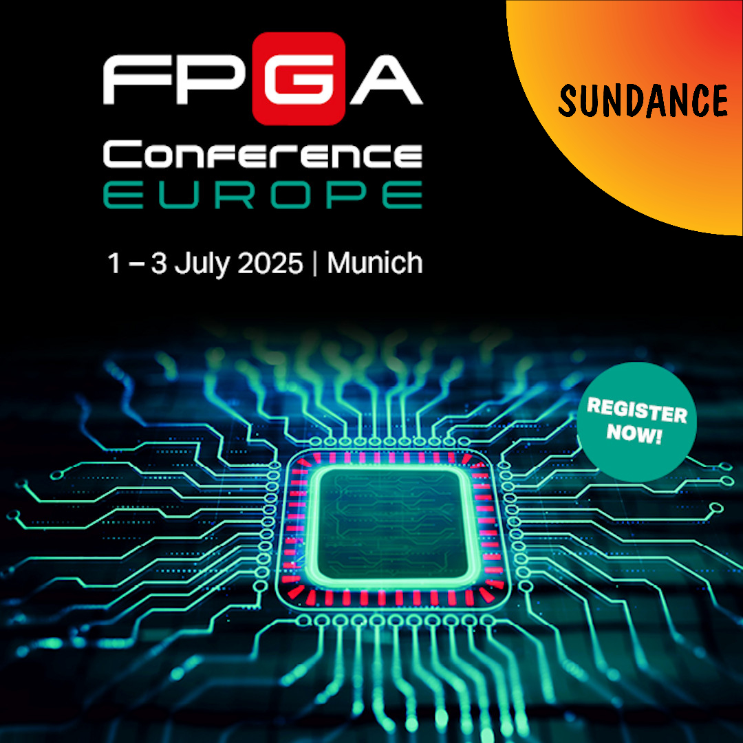 Sundance is gearing up for the FPGA Conference Europe 2025, taking place 1–3 July at the Munich Conference Centre.

sundance.com/fpga-conferenc…

See you in Munich! 🇩🇪

#FPGAConference #Embedded #EmbeddedVision #HardwareAcceleration #Engineering  #FPGA #Embedded