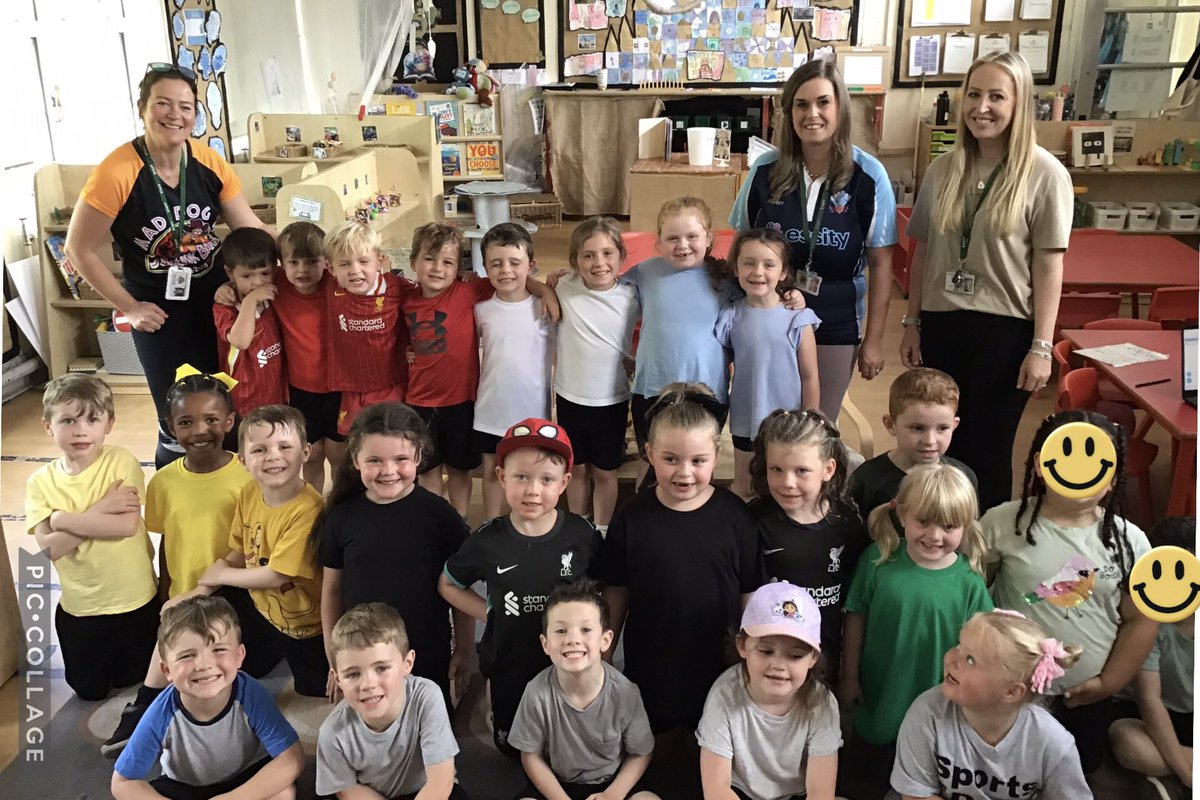 All ready in our Sports Day attire! Well done grownups for remembering caps and sun cream!☀️☀️☀️☀️☀️☀️☀️ We are aiming for 3 events in the heat but will complete the remaining next week in PE!