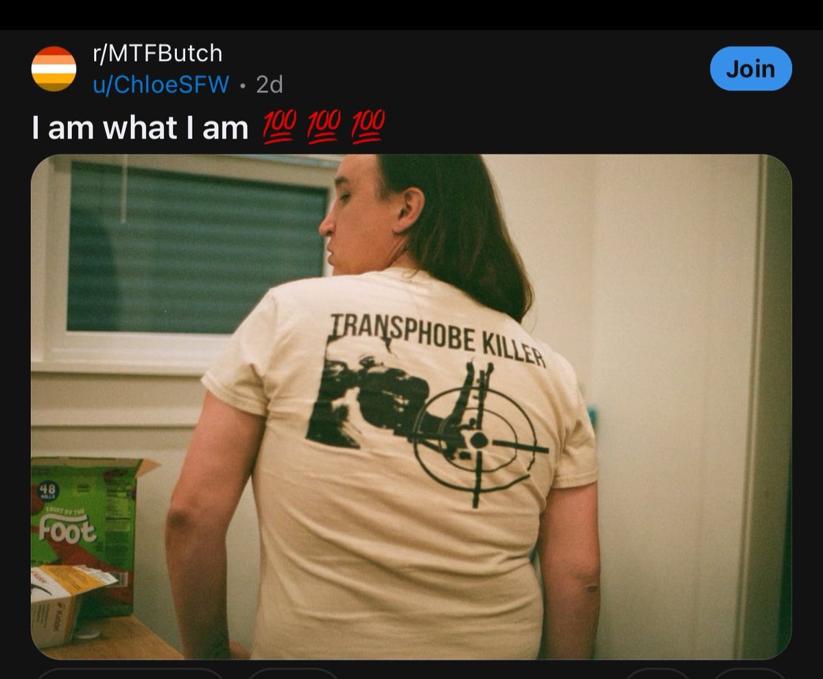 I can just imagine the hysterical outrage that would result if one of us wore a shirt that said “Tr4nny Killer” and posted the images online. 

I’ve looked for TERF shirts online, and I always end up finding pro-trans shirts that threaten violence.
