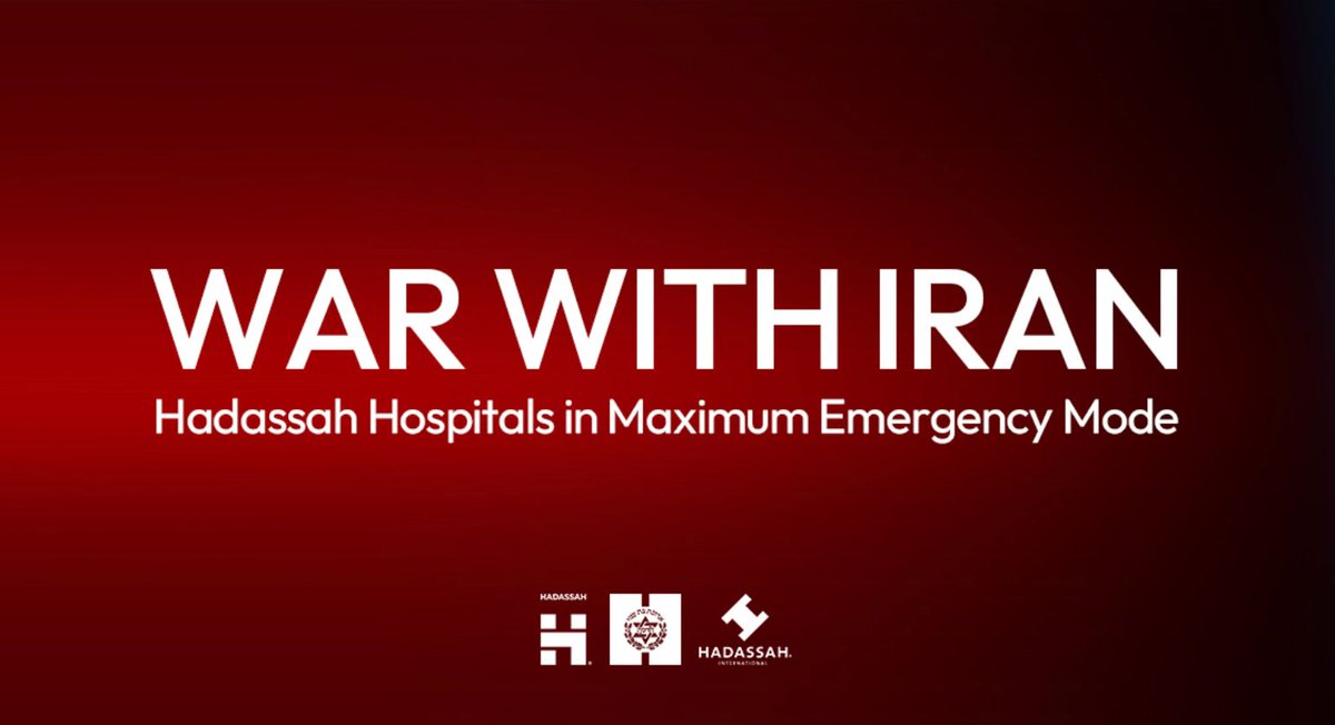 NOW IT’S HOSPITALS. Hadassah boosting sheltered capacity, takes in Soroka patients after Beersheva medical center hit.

hadassahinternational.org/urgent-message…

#HadassahInternational  #GandelRehabilitationCenter  #HopeInAction  #HadassahHeroes