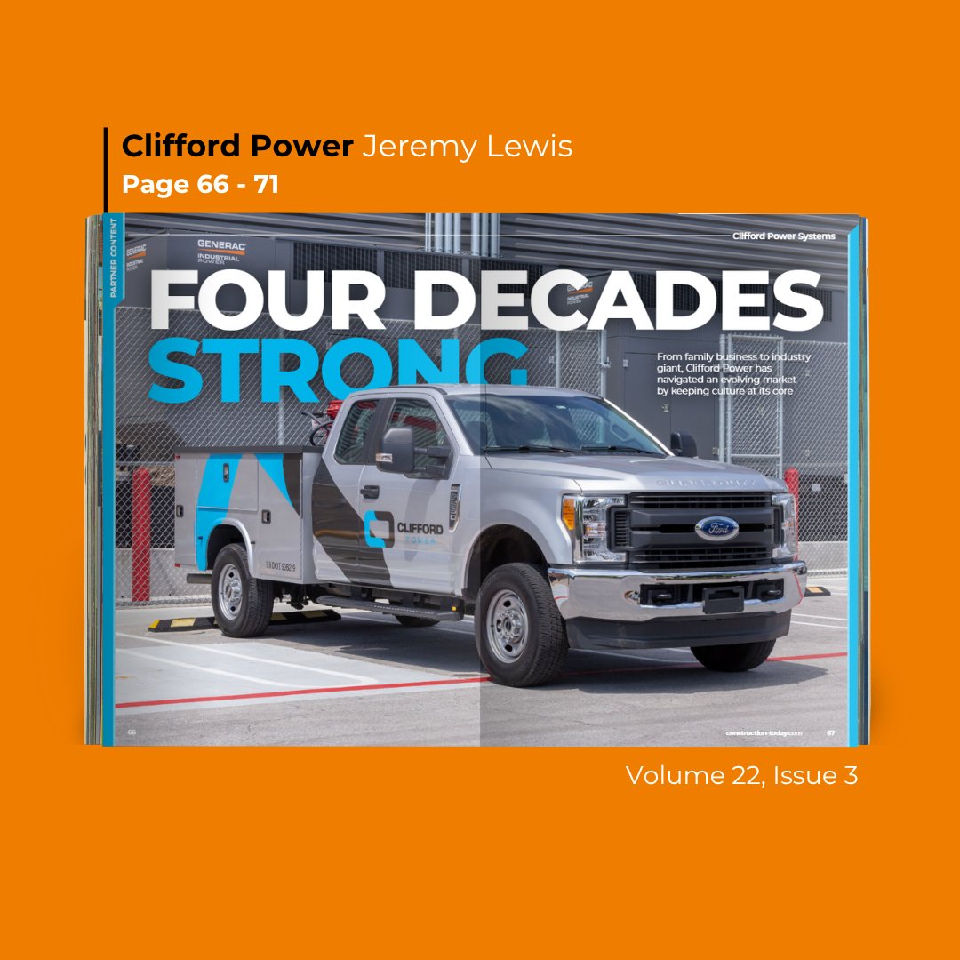 With 40 years behind them, Clifford Power is just getting started.

Jeremy Lewis, President, shares how the company evolved from a small family business into a regional industry leader.

ow.ly/poo750W75Ij