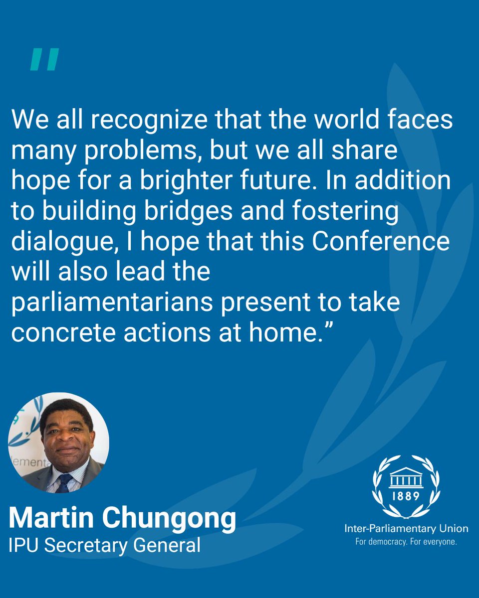 Martin Chungong (@martinchungong) on Twitter photo Since the Marrakesh #Interfaith Conference, <a href="/IPUparliament/">IPUparliament</a> has continued efforts in the field of parliamentary engagement with faith on many levels.
I hope this Second Conference has rekindled commitment to our endeavour to contribute to peaceful coexistence between communities. Since the Marrakesh #Interfaith Conference, <a href="/IPUparliament/">IPUparliament</a> has continued efforts in the field of parliamentary engagement with faith on many levels.
I hope this Second Conference has rekindled commitment to our endeavour to contribute to peaceful coexistence between communities.