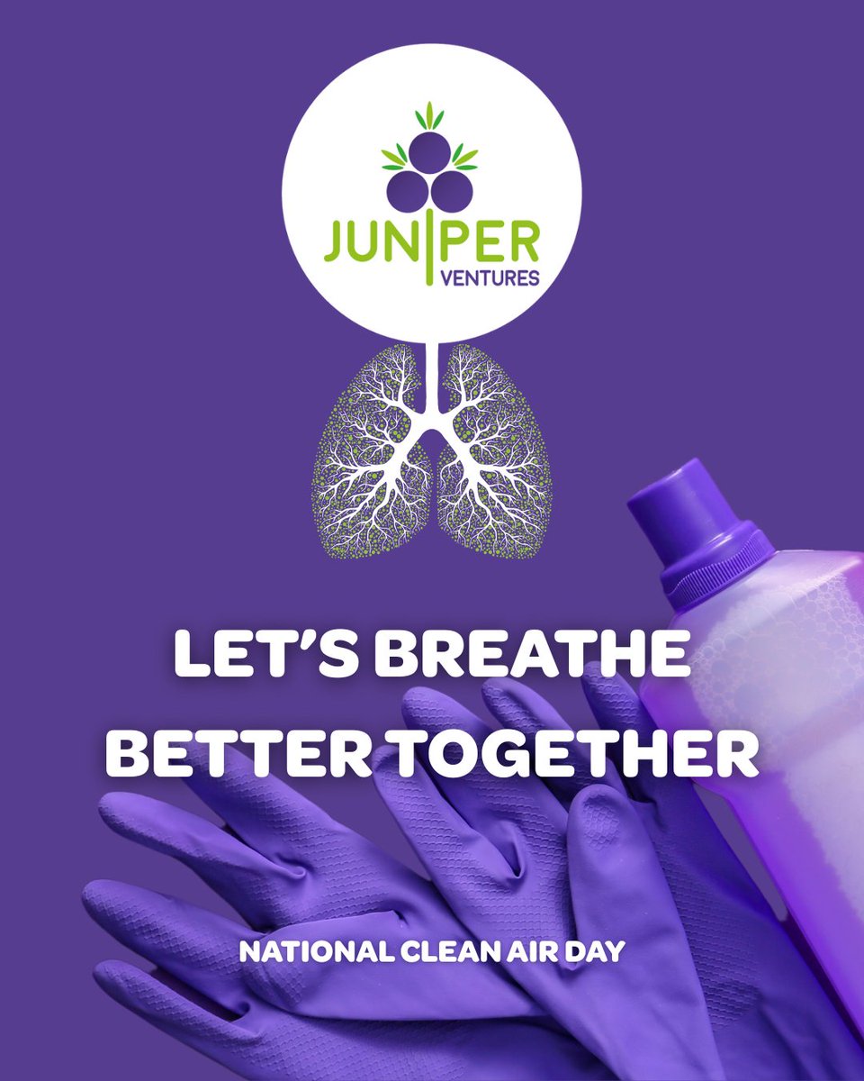 It’s #CleanAirDay

At Juniper Ventures, we’re proud to reduce our impact through eco-friendly cleaning, lower emissions &amp; less kitchen waste.

Clean air supports learning, wellbeing &amp; healthier communities.
Let’s breathe better - together.

#TheJuniperWay #Sustainability