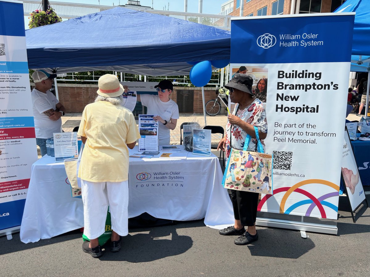 Will we see you at the #Brampton Farmers’ Market tomorrow? 

Drop by our booth to chat about the exciting projects we’re working on, including hospital redevelopment, our TMU School of Medicine partnership, #OslerResearch and more. 

See you then! 👋