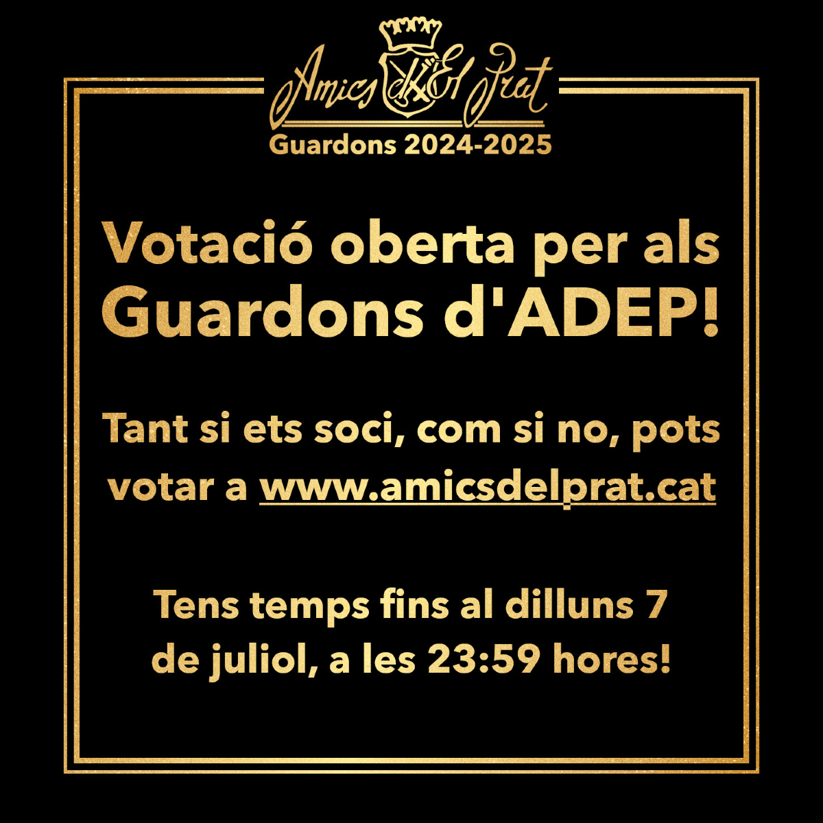 La Glòria Feu és una de les finalistes per al guardó d'Amiga del Prat 2024-2025.

Pots votar-la a amicsdelprat.cat fins al dilluns 7 de juliol de 2025.