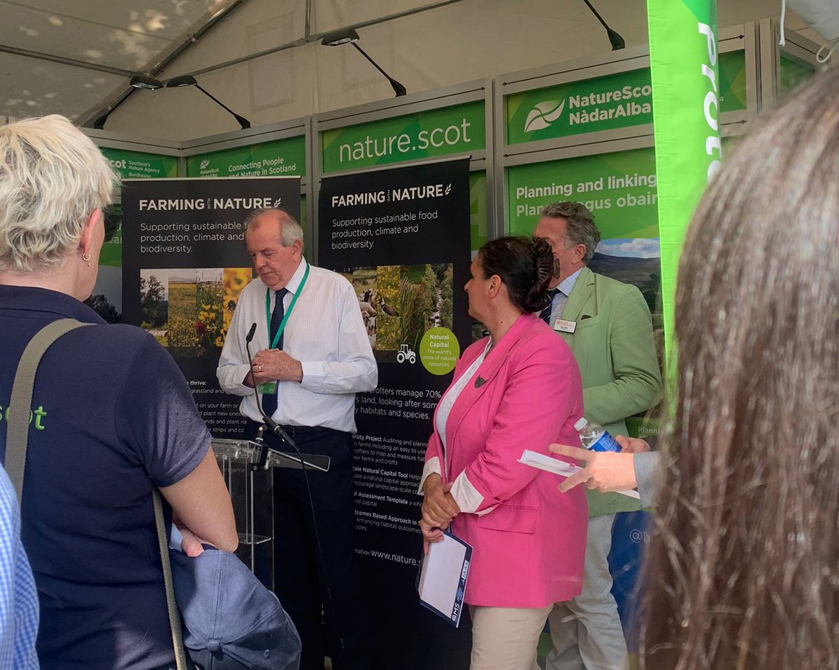 NatureScot's tweet image. Today our Chair Colin Galbraith hosted a #RHS2025 reception highlighting the progress being made to recognise the inseparable link between good food and nature recovery.
#FarmingWithNature 📣🌳