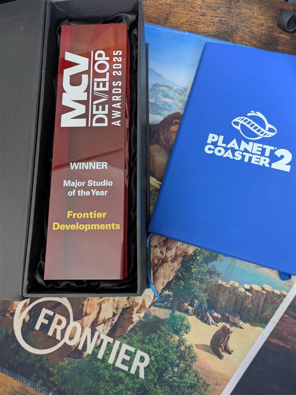 We're delighted to have been named the 2025 Major Studio of the Year at @mcv_develop awards last night 
 
Thanks to everyone who voted, and congratulations to all the other nominees &amp; winners! And to all the teams across Frontier who contributed to this success - THANK YOU 💖