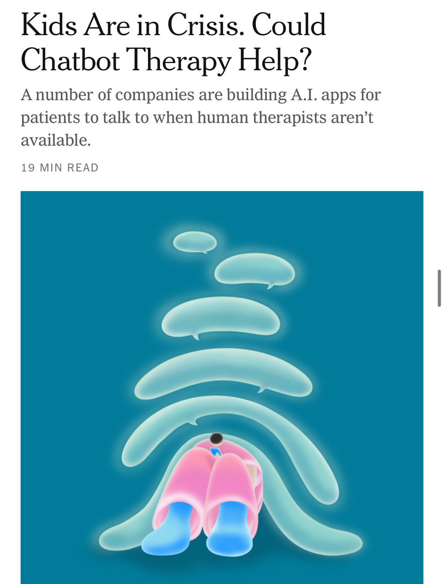 This is a real proposal: give your depressed kid an AI chatbot to talk to so they won't feel so alone.