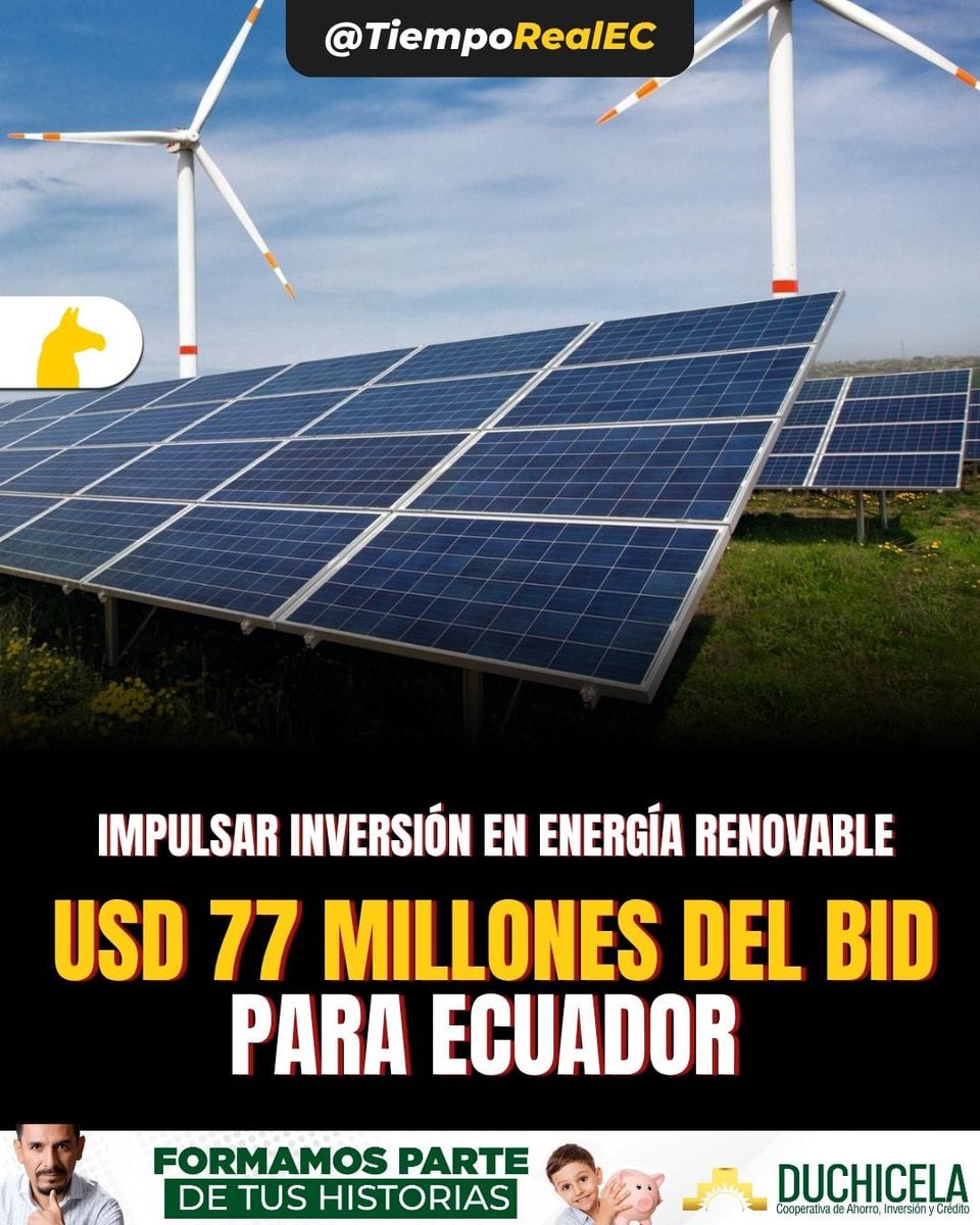 Tiempo Real (@tiemporealec) on Twitter photo 🟢 #ACTUALIDAD ||
💰 El Banco Interamericano de Desarrollo <a href="/el_BID/">Banco Interamericano de Desarrollo</a> emitió un aval de USD 77 millones de dólares para respaldar la inversión privada en el sector eléctrico de Ecuador.
👉 El objetivo es fortalecer el sistema eléctrico y evitar nuevos periodos de racionamiento de 🟢 #ACTUALIDAD ||
💰 El Banco Interamericano de Desarrollo <a href="/el_BID/">Banco Interamericano de Desarrollo</a> emitió un aval de USD 77 millones de dólares para respaldar la inversión privada en el sector eléctrico de Ecuador.
👉 El objetivo es fortalecer el sistema eléctrico y evitar nuevos periodos de racionamiento de