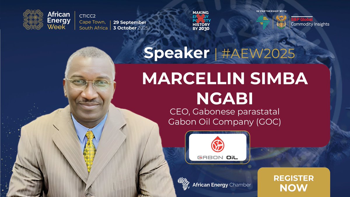 #Gabon Oil Company CEO Joins #AEW2025 Following Major Asset Acquisition from Tullow Oil

Marcellin Simba Ngabi, CEO of Gabonese parastatal Gabon Oil Company (GOC), is set to speak at Africa’s premier energy event, #AEW: Invest in African Energies 2025, which takes place in Cape