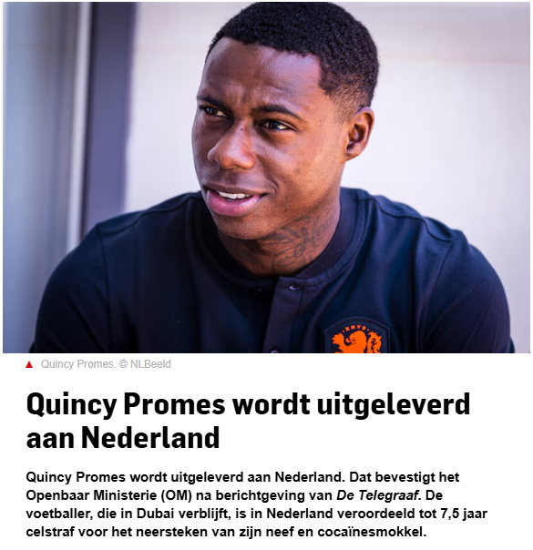GioGio1913's tweet photo. Gerechtigheid, lekker voor je Quincy Promes, mooi 7,5 jaar brommen matjeeee. https://t.co/H6Od218OP3