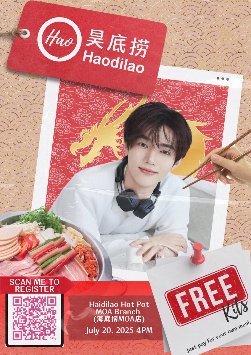 zhanghaoph's tweet photo. [🍜] 𝐇𝐀𝐎𝐝𝐢𝐥𝐚𝐨 𝟐𝟎𝟐𝟓

Sa dinner anong mangyayari? Tayo ay pupunta sa ✨️𝓯𝓲𝓷𝓮 𝓭𝓲𝓷𝓲𝓷𝓰 𝓻𝓮𝓼𝓽𝓪𝓾𝓻𝓪𝓷𝓽 ✨️

Shoutout sa mga Rosins jan! Ma, anong ulaaaam? Come na and join us this coming July 20, 2025 at 4:00 PM for 𝑯𝑨𝑶𝒅𝒊𝒍𝒂𝒐. Sugod na sa Haidilao SM MOA at makiparty sa amin! 🥳

Wala kang ibang dadalhin! Sarili mo lang at pambayad mo sa kakainin mo. Sagot na namin ang chismis at kit mo! 🫣

Ano pang inaantay mo? Yayain na ang pamilya at barkada at magregister gamit ang link below:

🔗: https://t.co/ZM0BofouER

Please note that this has very limited slots. The form will be closed once the number of attendees has been reached. 💯

Huy ano na? Babad na babad na kami rito oh? Baka pwede mo namang... HUEY!! Anong pwede mo namang... tama na nga! 😭

#HAOdilao
#BirthdayDinnerWithFiloRosins
#ZHANGHAO #章昊 #장하오 #ジャンハオ