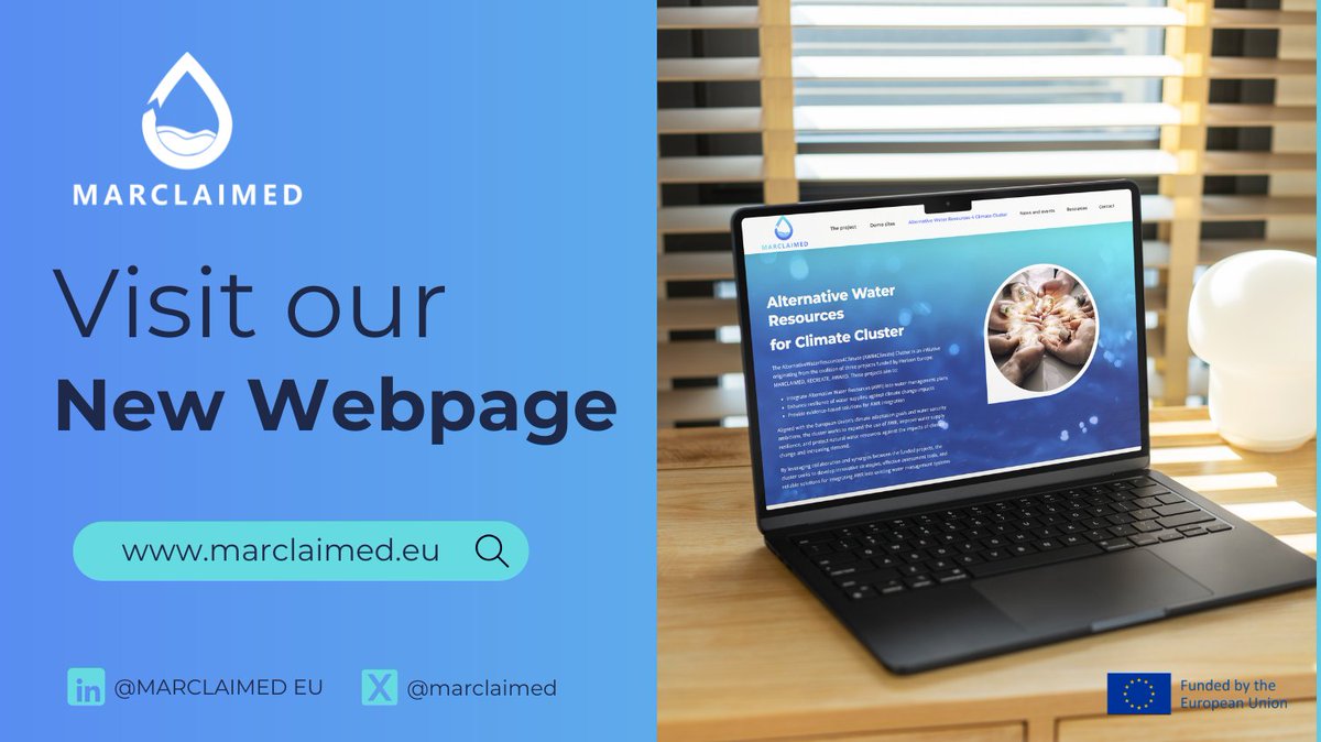 📣 <a href="/marclaimed/">MARCLAIMED 🇪🇺</a> is proud to be a part of the #AWR4Climate Cluster, a <a href="/HorizonEU/">Horizon Europe 🇪🇺</a> initiative with our project <a href="/ReCreate_H2020/">ReCreate project</a>  &amp; <a href="/Award_HEU/">Award</a> .

📢 We've launched our cluster webpage!

Discover our mission, projects, and how we're shaping the future of water➡️marclaimed.eu/alternative-wa…