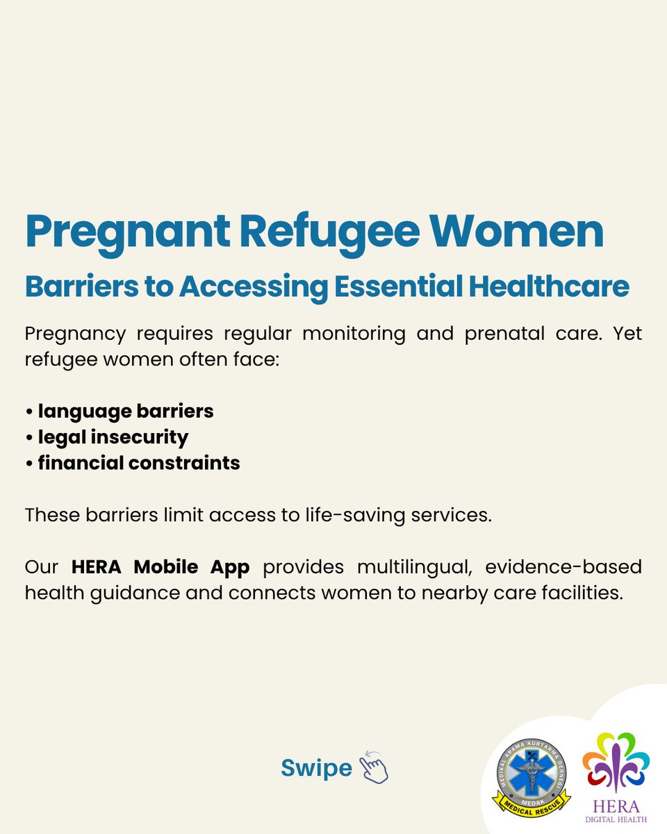HERA_dHealth's tweet photo. 🟣 Health is a right — not a privilege.

This #WorldRefugeeDay, we stand with displaced mothers and children — turning solidarity into action.

With the HERA App &amp; WhatsApp, we make health info accessible, anywhere.

📲 Join us. Support #HealthForAll.

https://t.co/VZTQOB3Eb2 https://t.co/aRawnB9EEt