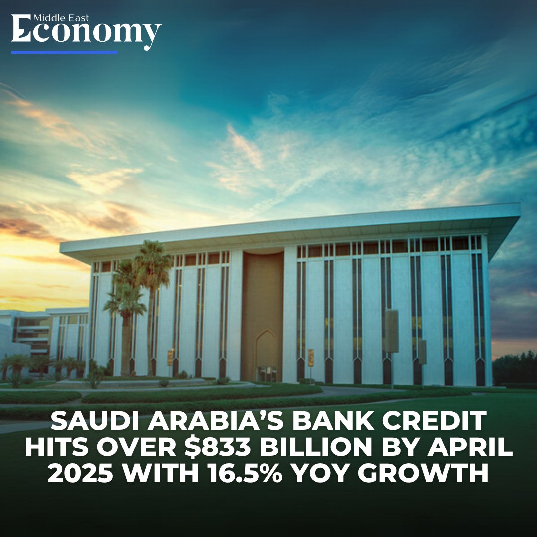 Economy Middle East (@economy_me) on Twitter photo Bank credit extended to the public and private sectors in Saudi Arabia reached SAR3,126,381 million (over SAR3.126 trillion) by the end of April 2025, according to the monthly statistical bulletin released by the Saudi Central Bank (<a href="/SAMA_GOV/">SAMA | البنك المركزي السعودي</a>).
Read more: Bank credit extended to the public and private sectors in Saudi Arabia reached SAR3,126,381 million (over SAR3.126 trillion) by the end of April 2025, according to the monthly statistical bulletin released by the Saudi Central Bank (<a href="/SAMA_GOV/">SAMA | البنك المركزي السعودي</a>).
Read more: