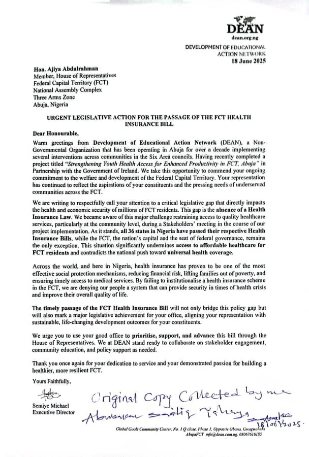 deeoho's tweet image. Health insurance is a proven social protection tool that lifts people out of poverty and ensures access to care.
Passing the FCT Health Insurance Bill will be a major legislative win for your offices, @IretiKingibe &amp;amp; @hon_obika.
#ProtectFCTLives #PassTheBill
