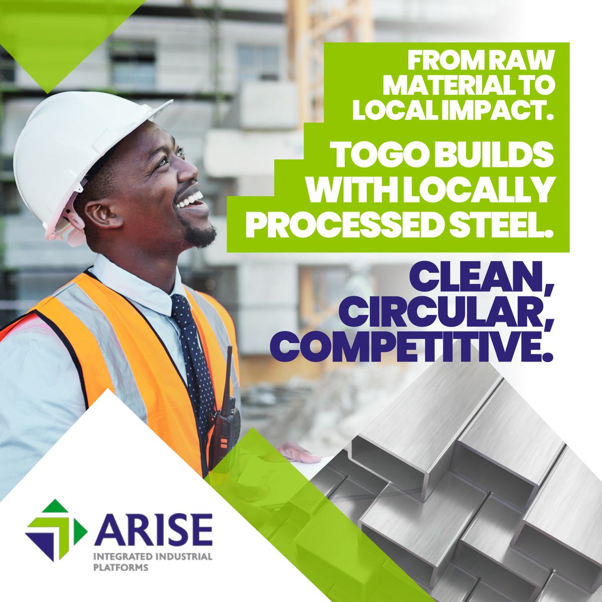 AriseIIP's tweet image. ⛓️ Steel and aluminium are the backbone of modern industry. But where are they processed in Africa?

In 2023, the continent accounted for just 1.26% of global crude steel output, a clear sign of untapped potential and the pressing need for integrated local value chains.

In Togo,…