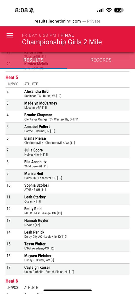 OOHSTandF's tweet image. New Balance Nationals in Philadelphia today!
Blessing Kyamiza is running in the Freshman 400m hurdles around 12:40pm
Brooke Chapman is in the Championship 2 Mile around 7:20pm!
Results: results.leonetiming.com/?mid=8025
You can also watch races LIVE on YouTube!