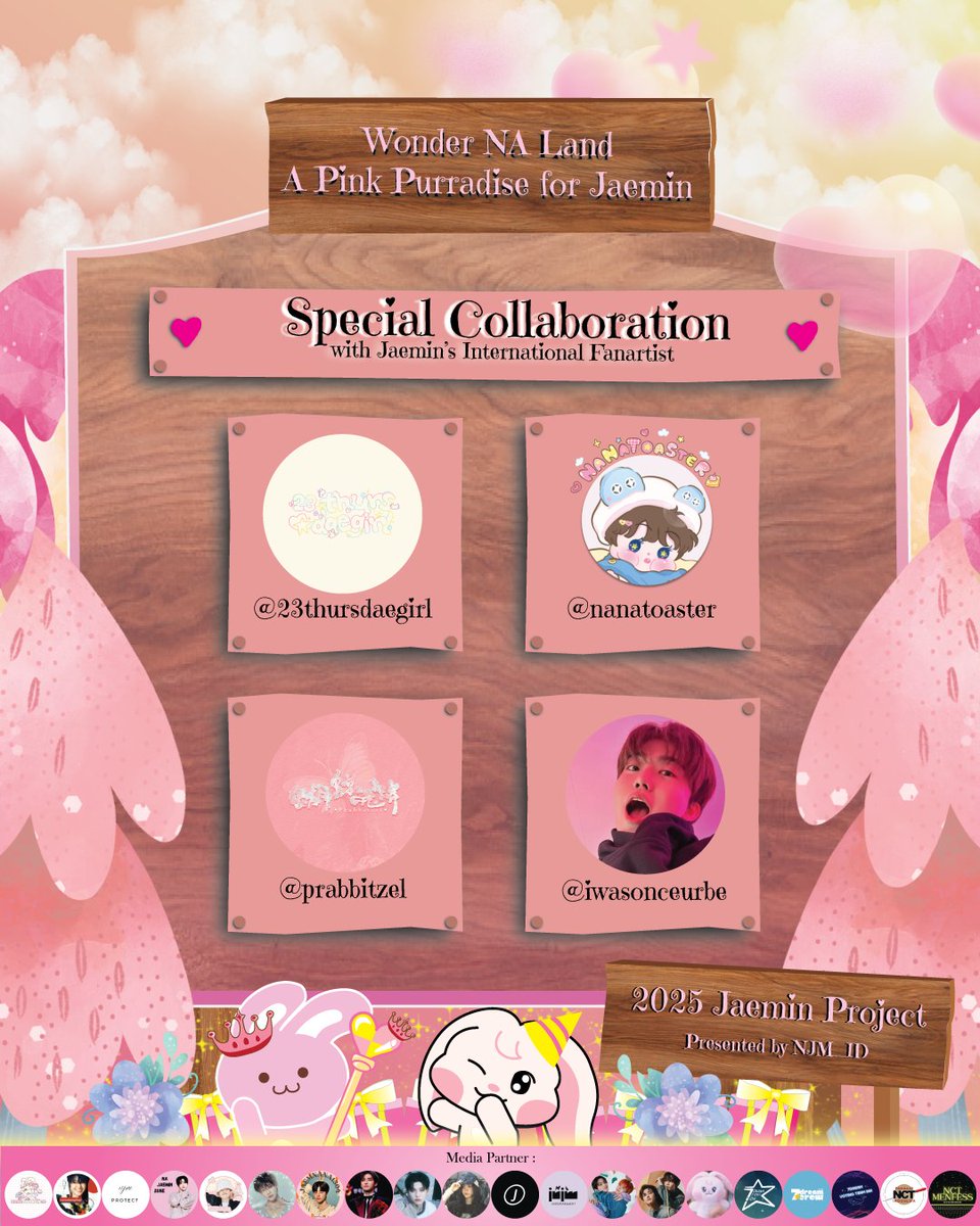 NA JAEMIN INDONESIA (SLOW UPDATE) (@njm_id) on Twitter photo 2025 JAEMIN PROJECT by NJM ID
✦ FAN ARTIST COLLAB ✦
— A special collaboration with super talented and creative artist ♡
🎨 <a href="/nanatoaster/">ทองม้วล🐯🐰</a>
🎨 @Iwasonceurbae
🎨 <a href="/Prabbitzel/">Prabbitzel</a>
🎨 <a href="/23thursdaegirl/">𐙚 ควีนเน้ก 🦋ྀི</a>
#WonderNAland
#APinkPurradiseForJaemin 2025 JAEMIN PROJECT by NJM ID
✦ FAN ARTIST COLLAB ✦
— A special collaboration with super talented and creative artist ♡
🎨 <a href="/nanatoaster/">ทองม้วล🐯🐰</a>
🎨 @Iwasonceurbae
🎨 <a href="/Prabbitzel/">Prabbitzel</a>
🎨 <a href="/23thursdaegirl/">𐙚 ควีนเน้ก 🦋ྀི</a>
#WonderNAland
#APinkPurradiseForJaemin