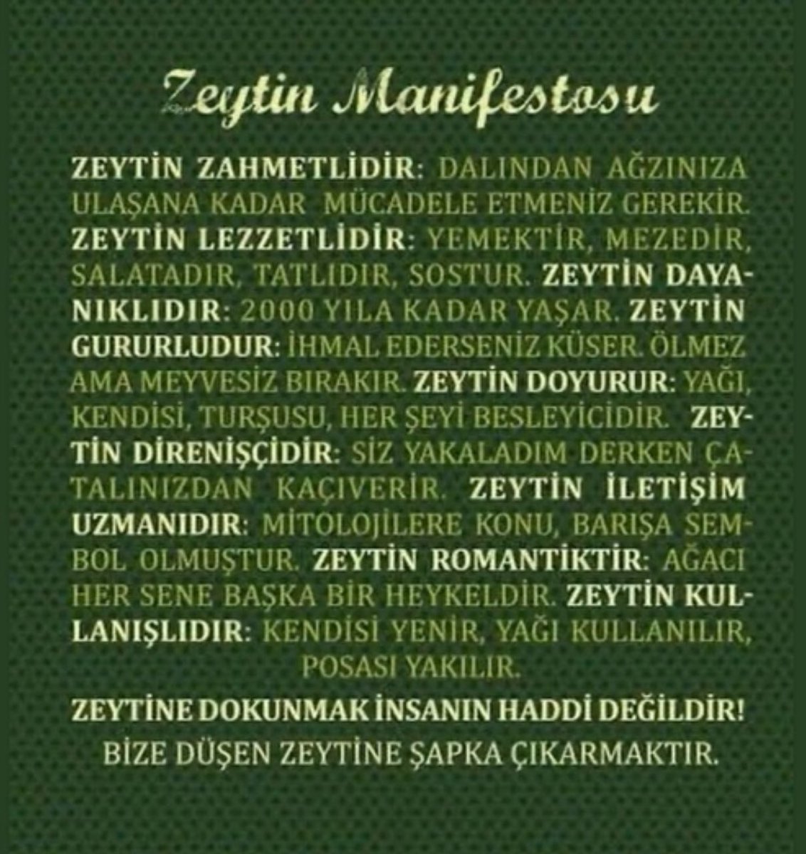 Şunu da diyeyim gari…

Zeytin taşınır diyenler doğru bilir emmeee… sadece genç ağaçlar taşınma stresini atıp yeniden meyve verecek hale gelir, o da bir-iki senede. Hem büyük miktarlı taşımada gencinde de çok hasar olur…

Ağaç köklendirilmeden taşınırsa, iş daha da zor. Bu işi
