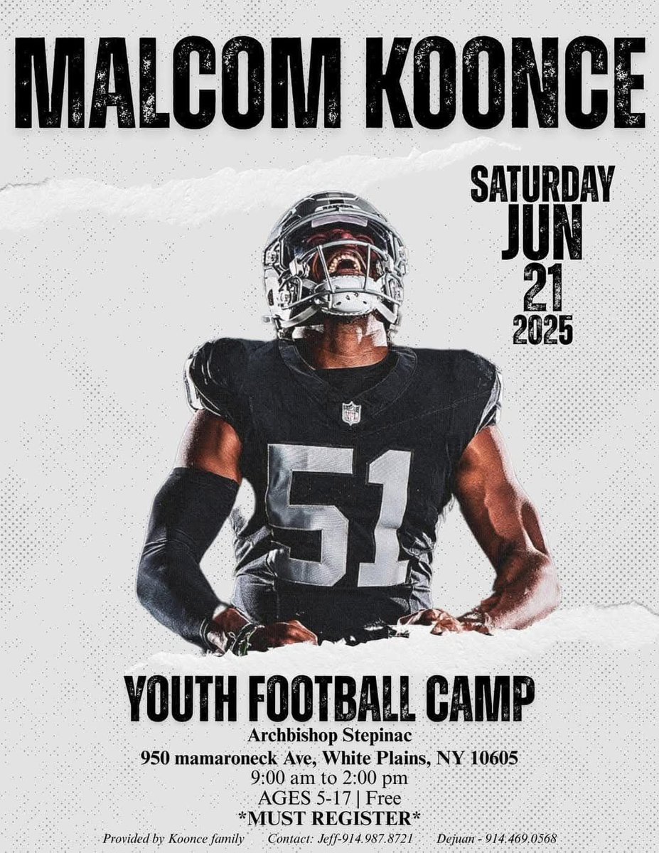 Stepinac Athletics (@stepinacsports) on Twitter photo Tomorrow - NFL -Stepinac Alumnus - Malcolm Koonce Youth Football Camp sign up today. Malcolm gives back to Westchester Area. <a href="/fox5ny/">FOX 5 NY</a> <a href="/thegnewsroom/">The Good Newsroom</a> <a href="/News12HV/">News12HV</a> <a href="/News12WC/">News12WC</a> <a href="/lohudsports/">lohud sports</a> <a href="/NBCSports/">NBC Sports</a> @Abcsports <a href="/CBSSports/">CBS Sports</a>
docs.google.com/forms/d/e/1FAI… Tomorrow - NFL -Stepinac Alumnus - Malcolm Koonce Youth Football Camp sign up today. Malcolm gives back to Westchester Area. <a href="/fox5ny/">FOX 5 NY</a> <a href="/thegnewsroom/">The Good Newsroom</a> <a href="/News12HV/">News12HV</a> <a href="/News12WC/">News12WC</a> <a href="/lohudsports/">lohud sports</a> <a href="/NBCSports/">NBC Sports</a> @Abcsports <a href="/CBSSports/">CBS Sports</a>
docs.google.com/forms/d/e/1FAI…