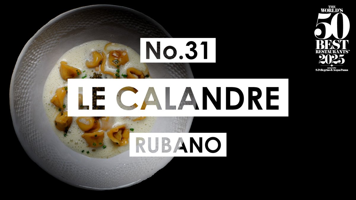 TheWorlds50Best's tweet photo. Despite the fact it is tucked away in the unassuming town of #Rubano and has just 10 tables, No.31 has been a regular on The World’s 50 Best Restaurants list for more than a decade. Congratulations to Le Calandre! #Worlds50Best #50BestRestaurants https://t.co/mZaXJv0nzG