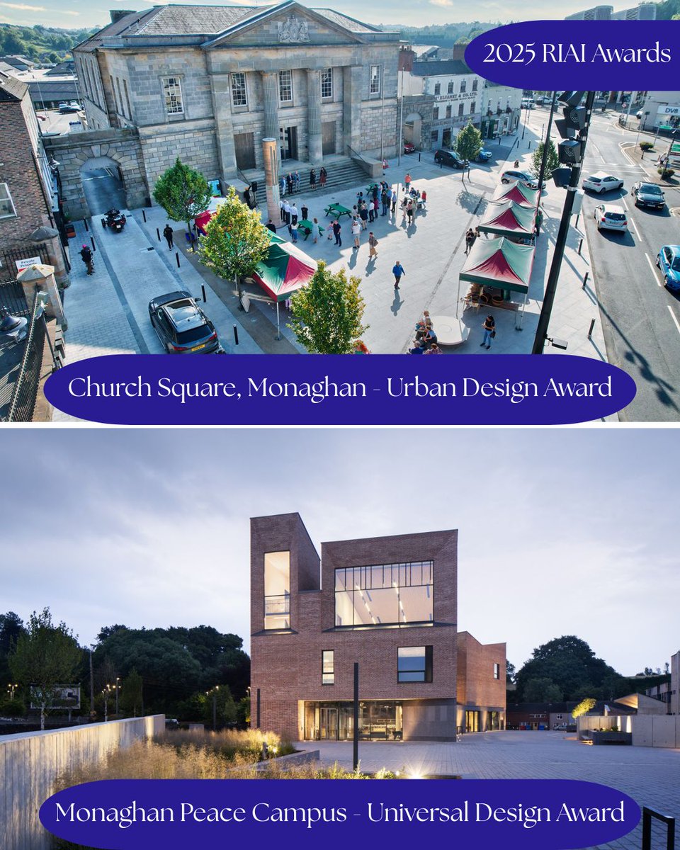 Monaghan County Council (@monaghancoco) on Twitter photo 🏆 Big win for Monaghan at the #RIAIAwards!
• Universal Design & Public Buildings Awards – Monaghan Peace Campus by Hall Black Douglas Architects, supported by CEUD <a href="/NDAIreland/">National Disability Authority</a>
• Urban Design Award – Church Square by Henry J Lyons Architects
Celebrating inclusive, people-first 🏆 Big win for Monaghan at the #RIAIAwards!
• Universal Design & Public Buildings Awards – Monaghan Peace Campus by Hall Black Douglas Architects, supported by CEUD <a href="/NDAIreland/">National Disability Authority</a>
• Urban Design Award – Church Square by Henry J Lyons Architects
Celebrating inclusive, people-first
