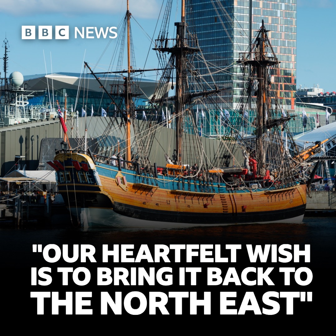 A campaign hopes to bring a replica of Captain James Cook's famous ship to the town where the original was constructed ⚓️ bbc.in/4l7TdRG