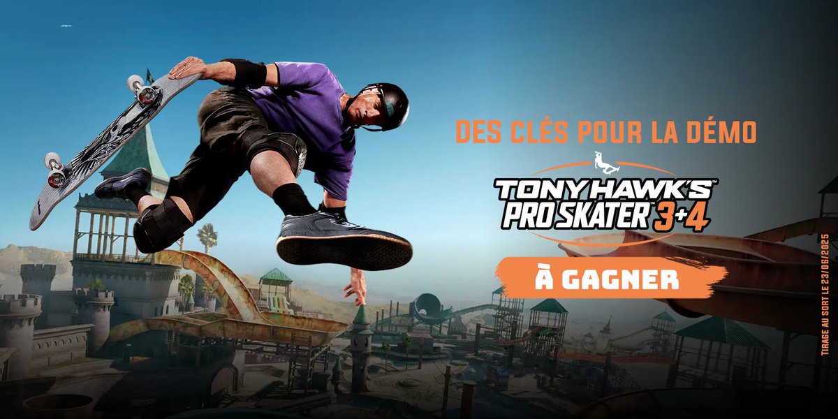 🎁CONCOURS 🎁

On vous fait gagner 4 clés pour la démo de Tony Hawk's Pro Skater 3 + 4 (une par gagnant, sur PC, PS4, PS5, Xbox One ou Xbox Series).  

Pour participer, c'est simple :
- RT ce tweet
- Follow <a href="/GAMEWAVE/">GAMEWAVE</a>

Bonne chance 🍀

TAS lundi 23 juin 2025.