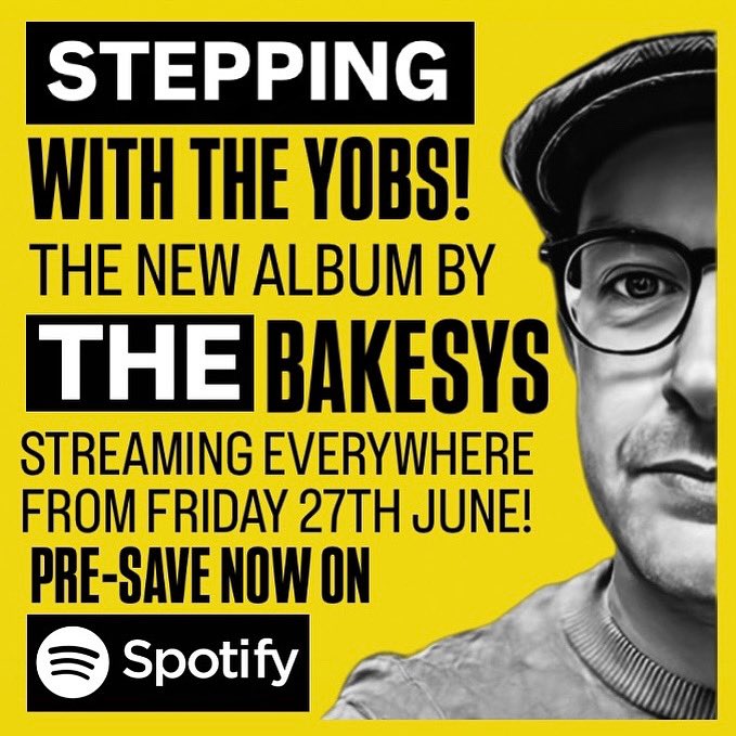 thebakesys's tweet photo. 27th June will see The Bakesys release our 9th album! “Stepping With The Yobs!” re-invents the 2 Tone heavy vibe of our “If At First You Don’t Succeed” album with pounding new reggae versions &amp; dubs! You can pre-save the album now on Spotify here…
https://t.co/aKSdx1N1pl https://t.co/bmWcUYfmA9