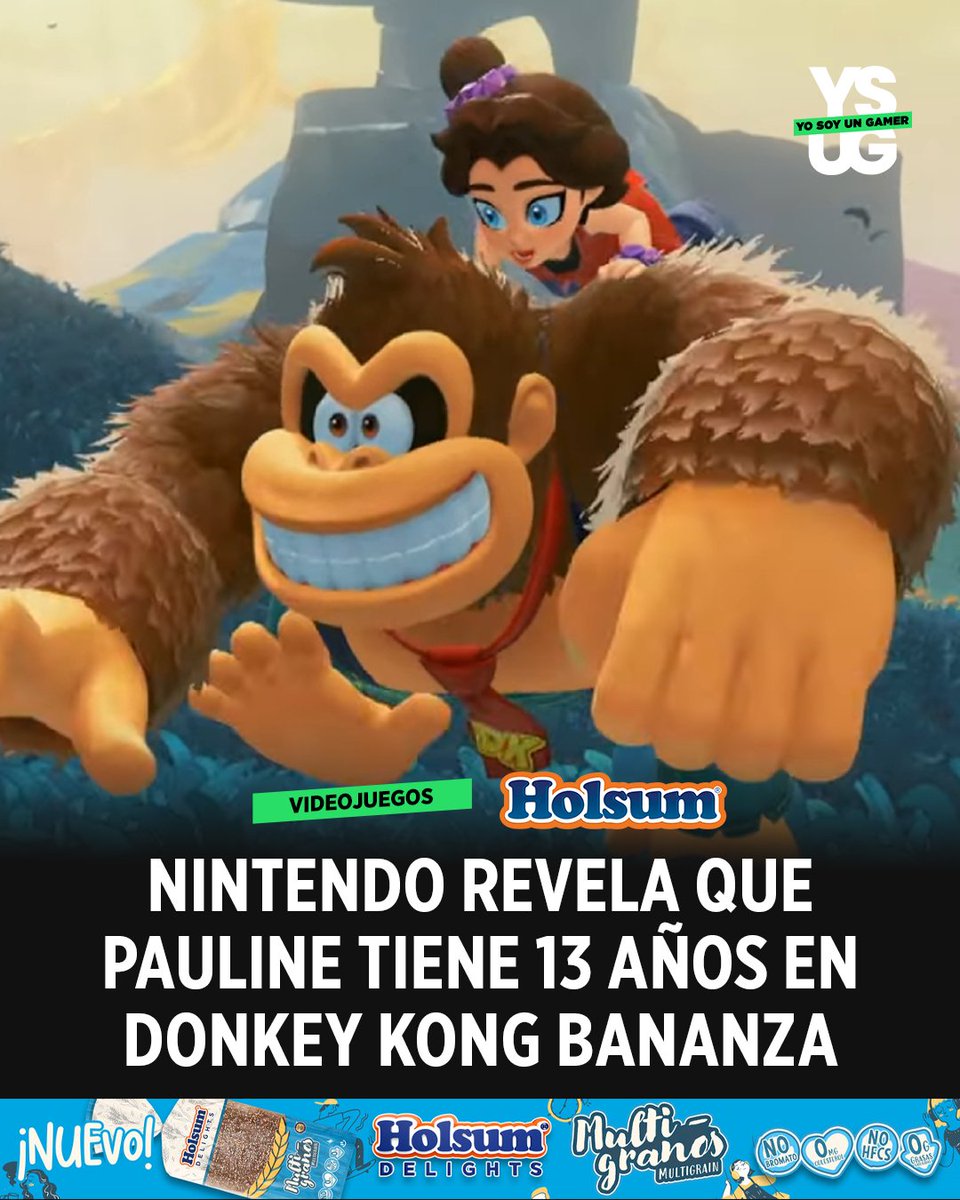 Nintendo reveló que Pauline tiene solo 13 años en Donkey Kong Bananza… y eso podría cambiar por completo la historia del universo Mario.

yosoyungamer.com/nintendo-revel…

🍞 Presentado por #HolsumGaming: Descubre el nuevo pan multigranos de Holsum Delights. Más sabor, más felicidad.