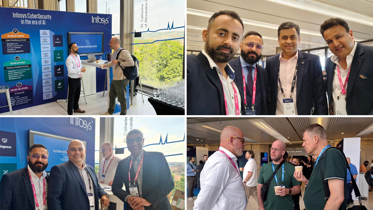 InfosysEvents's tweet image. Fantastic Day 3 at Zenith Live, Prague! #InfosysCyberSecurity leaders engaged with industry experts at the booth, showcasing our AI-driven security solutions powered by Zscaler. Stop by Booth #G6 to know more about our services!
#fortifycyber #AI #ZeroTrust #ZL25