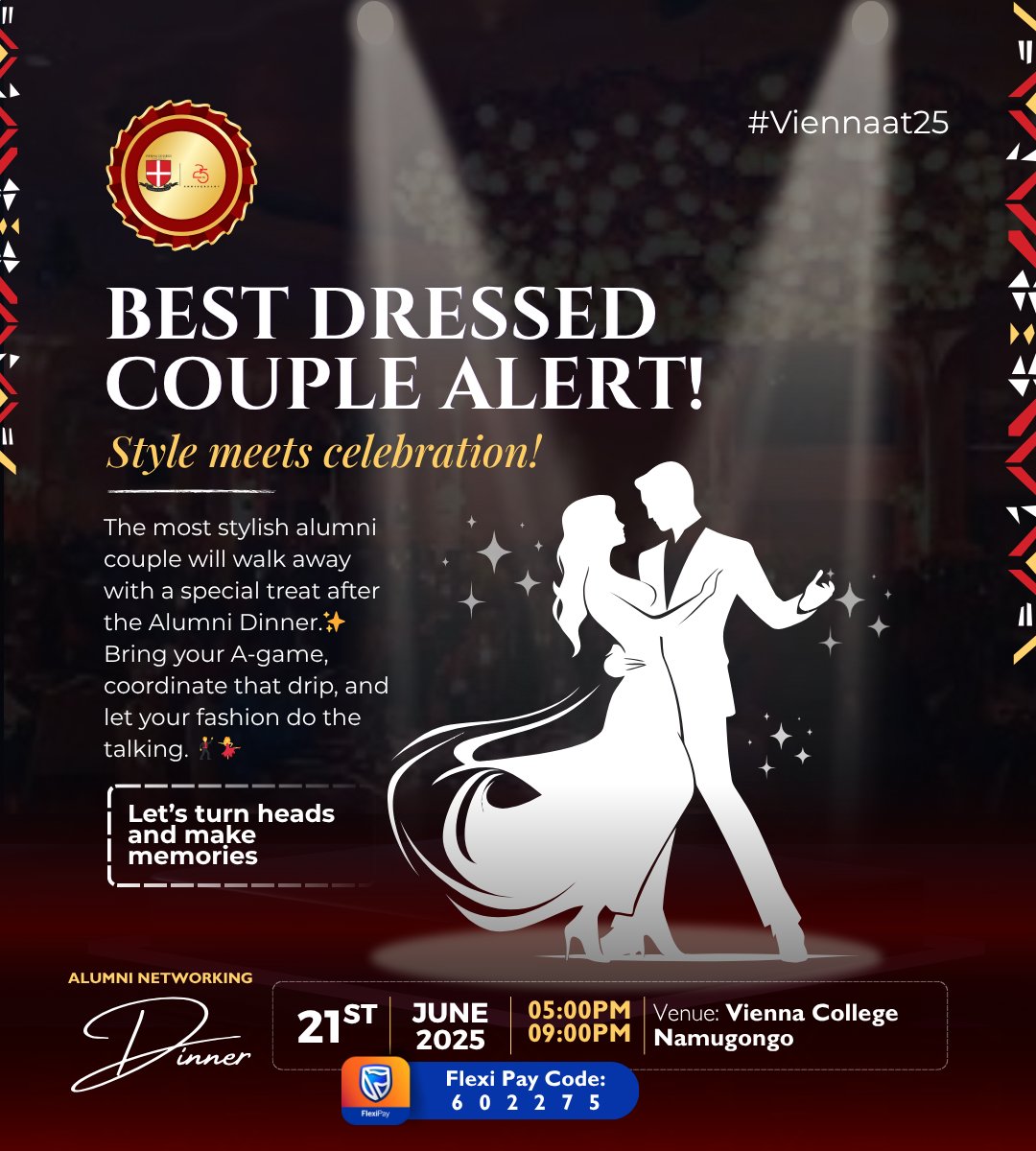 TOMORROW is the night we’ve all been waiting for! ✨

Pull out your sharpest suits and most stunning gowns,style is not optional! 😎💃🕺 The alumni dinner is your runway, and there’s a special prize waiting for the Best Dressed Couple 🔥

Dress to impress. Show up. Stand out.