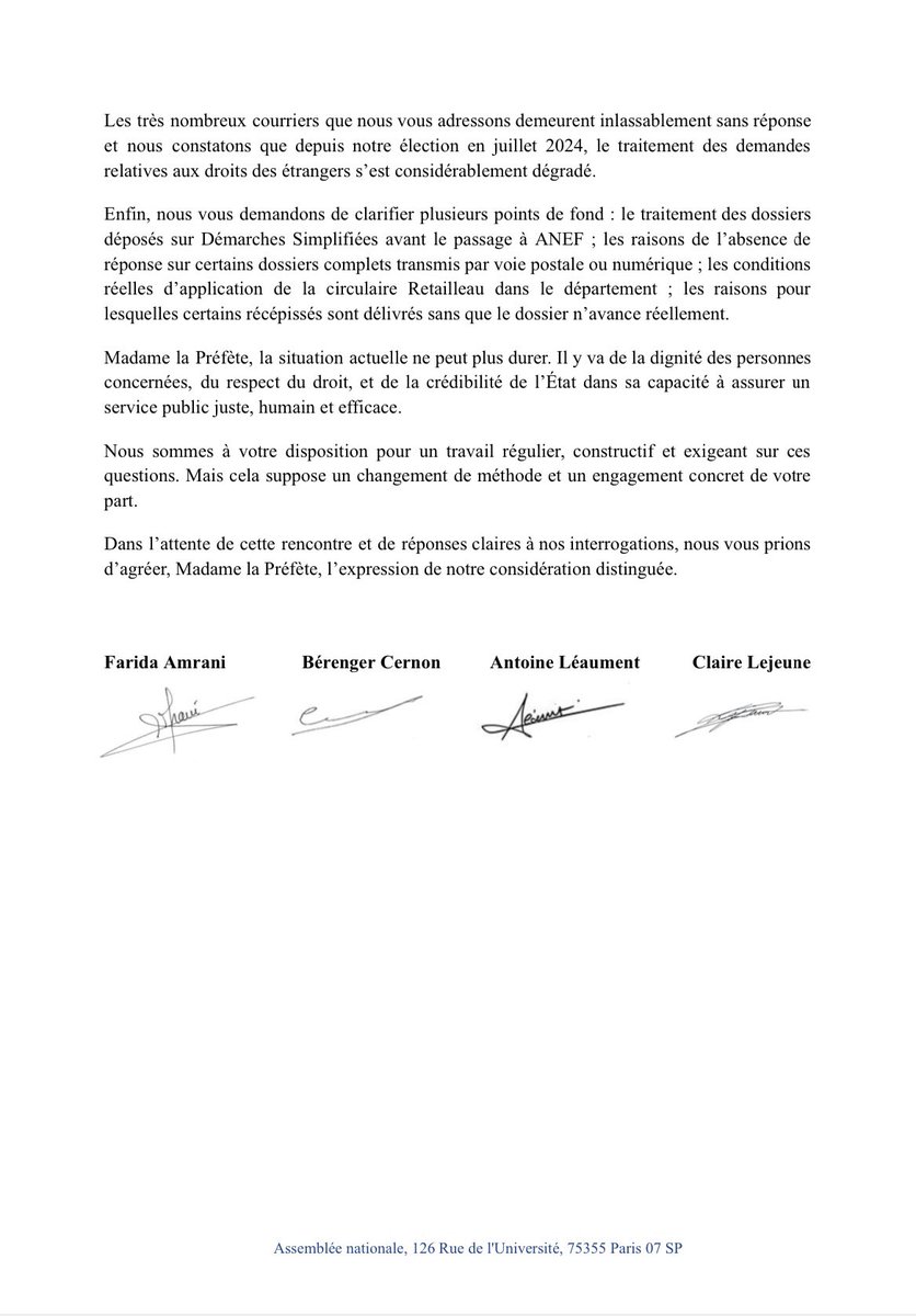 BĂ©renger Cernon (@berengercernon) on Twitter photo Avec <a href="/ClaireMLejeune/">Claire Lejeune</a> <a href="/ALeaument/">Antoine LĂ©aument đ«đ·</a> et <a href="/Farida_Amrani_/">Farida Amrani</a> nous interpelons et rencontrons la prĂ©fĂšte du #91 cet am.
Face Ă la situation inacceptable des demandeurs dâasile dans le dĂ©partement, nous devons agir, maintenant ! Avec <a href="/ClaireMLejeune/">Claire Lejeune</a> <a href="/ALeaument/">Antoine LĂ©aument đ«đ·</a> et <a href="/Farida_Amrani_/">Farida Amrani</a> nous interpelons et rencontrons la prĂ©fĂšte du #91 cet am.
Face Ă la situation inacceptable des demandeurs dâasile dans le dĂ©partement, nous devons agir, maintenant !