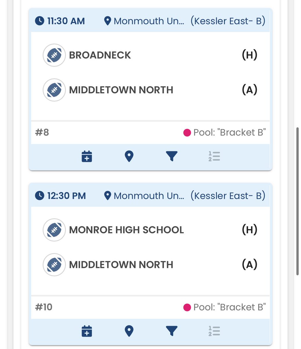 Jack Viola (@jackviola2026) on Twitter photo My team, Middletown North, and I will be competing at Monmouth University’s team 7v7 camp tomorrow! Will be a great opportunity to get on the field and play with this amazing group of guys. Check out our game schedule below ⬇️
<a href="/footballMNLions/">Midd North Football</a> My team, Middletown North, and I will be competing at Monmouth University’s team 7v7 camp tomorrow! Will be a great opportunity to get on the field and play with this amazing group of guys. Check out our game schedule below ⬇️
<a href="/footballMNLions/">Midd North Football</a>